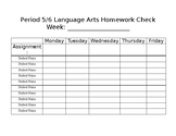 Homework Check Chart