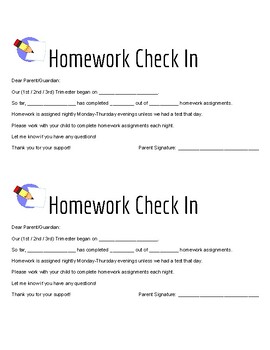 check in homework