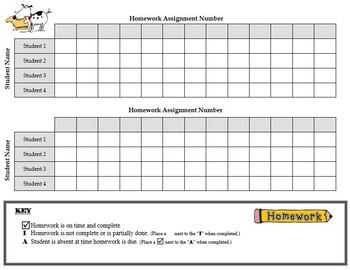 homework spreadsheet