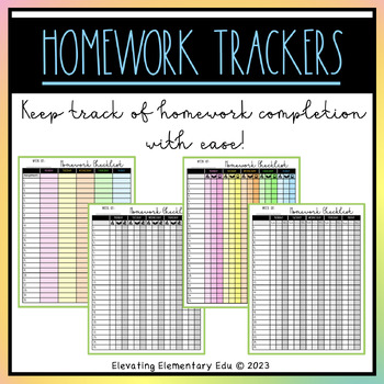 Homework Checklist (for teachers) by Elevating Elementary Edu | TpT
