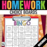 Homework Choice Boards  Differentiated Homework Menus for 