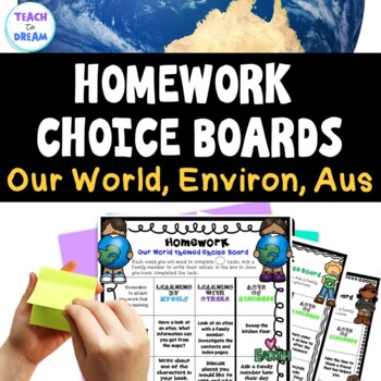 Preview of Homework Choice Boards | Math, Literacy Menu