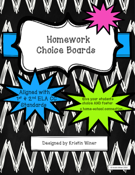 Preview of Homework Choice Boards-Reading