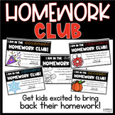 Homework Club | Homework Rewards | Back to School | Year long 
