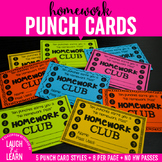 Homework Club Punch Cards