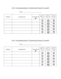 Homework Completion & Rating Organizer