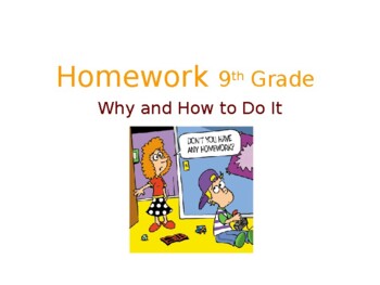 Preview of Homework Completion for 8/9th graders (intro to HS/adaptable to any grade)