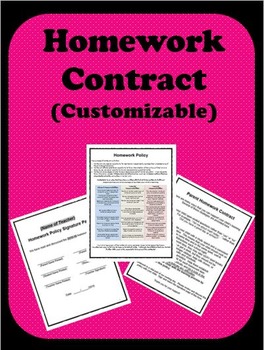 Preview of Homework Contract