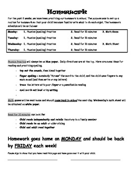 homework contract week 38