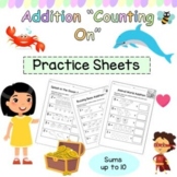 Homework Counting On Addition Coloring Worksheets (Sums up to 10)