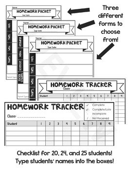 Preview of Homework Cover Sheet & Tracker on Google Drive