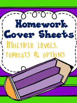 free homework cover page pdf