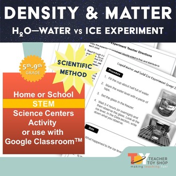 Preview of Density and Matter Activity | Google Slides™ + PDF print