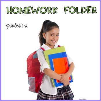 Preview of Homework Folder First and Second Grade
