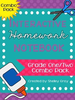 Preview of Homework Folder Activities - Interactive Notebook Style for 1st and 2nd Grade