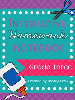 Preview of Homework Folder Activities - Interactive Notebook Style for 3rd Grade