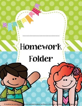 kindergarten homework cover page