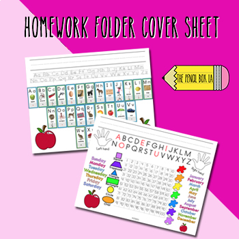 Preview of Homework Folder Cover Sheet