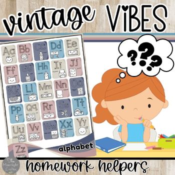 Preview of Homework Folder Helpers | Alphabet, Colors, Shapes and Numbers