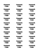 Homework Folder Labels