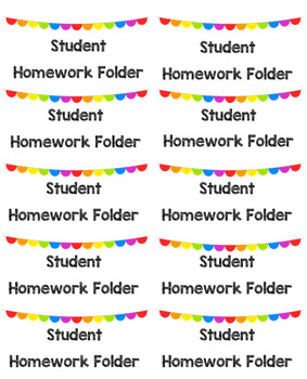 homework notebook labels