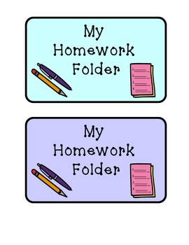homework folder names