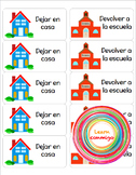 Homework Folder Labels - SPANISH