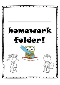 printables to put on kindergarten homework folders