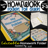 Homework Folder for Olders Editable - Surf Theme {Surf's Up}