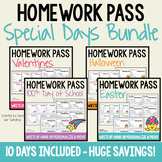 Homework Free Pass | Special Days Bundle