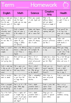 homework grid stage 2