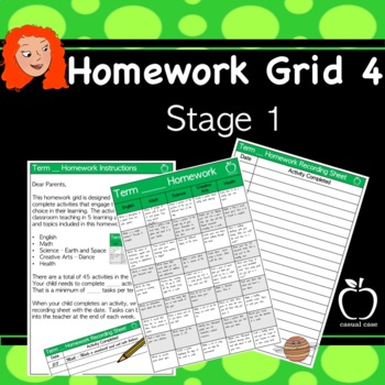 homework grid activities