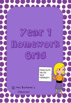 Preview of Homework Grid Year 1