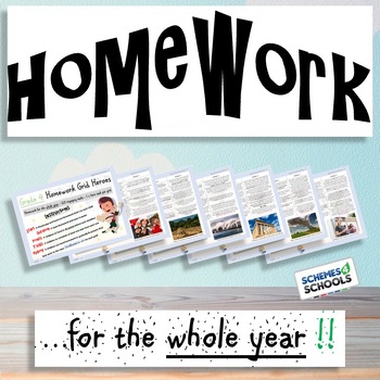 Preview of Homework Grids | Grade 4 | Homework For The Whole Year