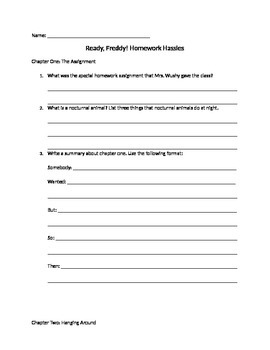 Preview of Homework Hassles Comprehension Guide