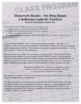Preview of Homework Hassles: Tackle the Dirty Dozen