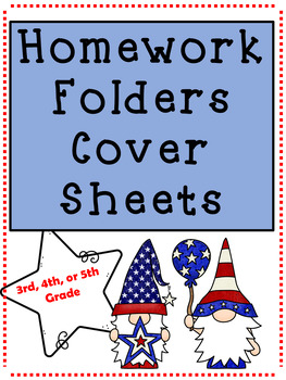 Preview of Homework Helpers/Folder Cover Sheets: Gnome Patriots