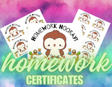 Homework Hooray! Owl Certificate & Token Rewards