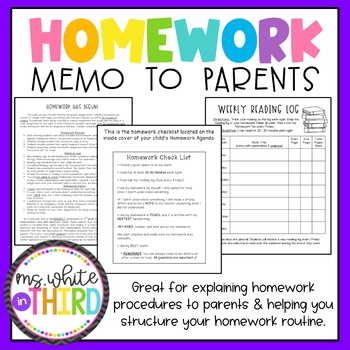 parent homework examples