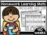 Homework Learning Mats: Preschool Edition Distance Learning