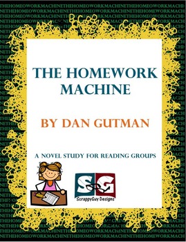 Preview of Homework Machine - Novel Study - Book club, quizzes, constructed response