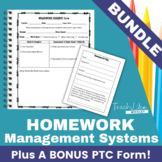 Homework Management Bundle of Forms