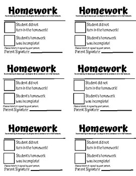 homework not turn