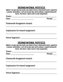 Homework Notice