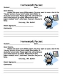 Homework Packet Slip