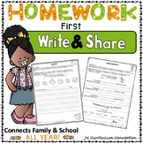 Homework Packet for an ENTIRE year of First Grade: Write & Share