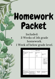 Homework Packets 1-3
