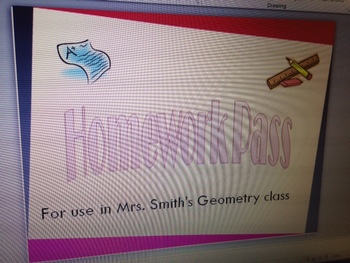 Preview of Homework Pass