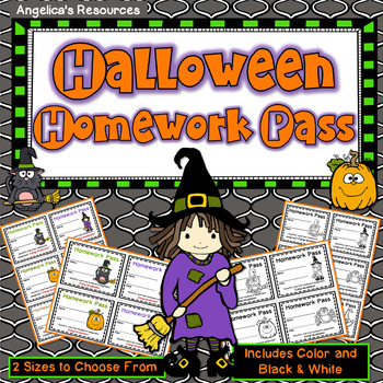 Preview of Halloween Homework Pass: Classroom Management Incentive Rewards