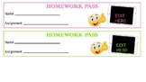 Homework Pass